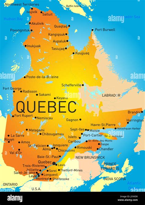quebec canada map.